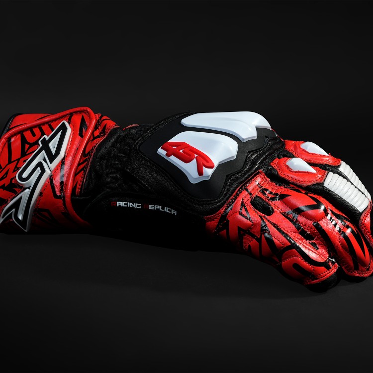 4SR Sport-Motorradhandschuhe RR Aramid Core Red