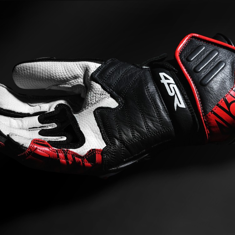 4SR Sport-Motorradhandschuhe RR Aramid Core Red
