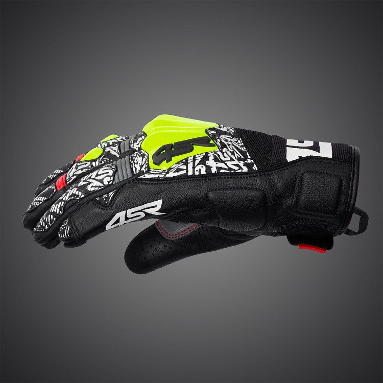 Kurze Sommer-Motorradhandschuhe 4SR GTS Yellow