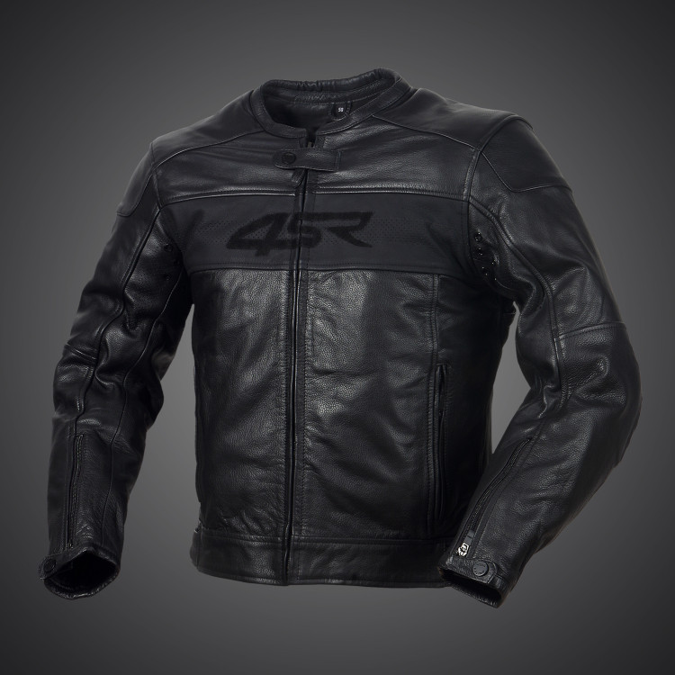 Motorrad Leder Jacke 4SR Hooligan - Black Velvet