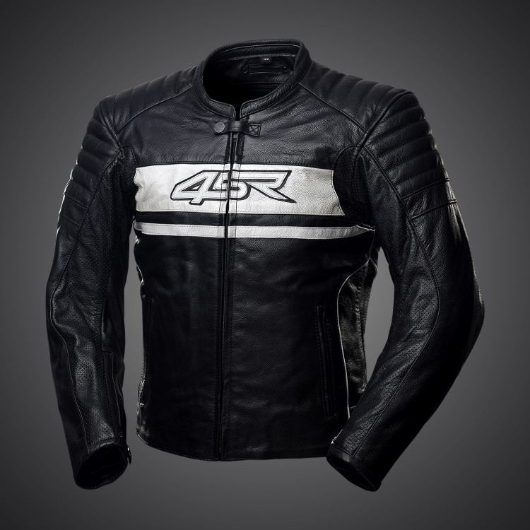 4SR Motorrad Lederjacke Roadster II - Pearl White