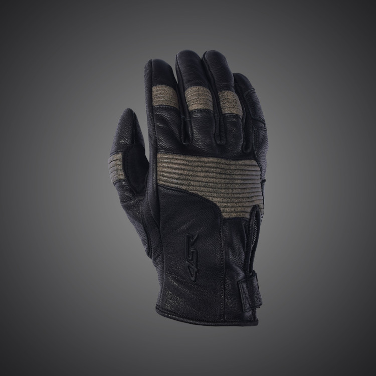4SR Retro Black Motorradhandschuhe