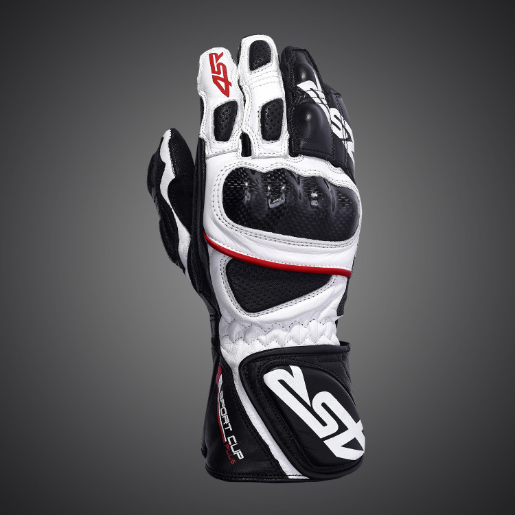 4SR Motorradhandschuhe Sport Cup Plus White