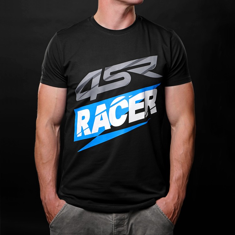 4SR männer T-Shirt Racer Black