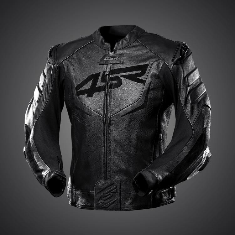4SR Sportliche Motorradlederjacke TT Replica Black Series