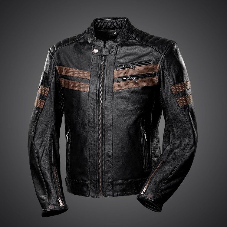 4SR Motorrad Lederjacke Cool Evo Brown