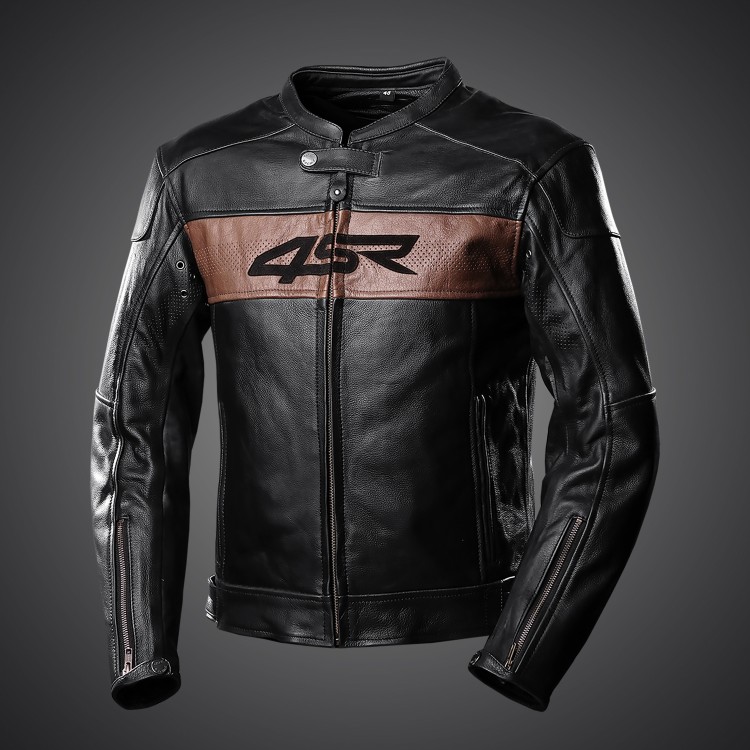 4SR Motorrad Lederjacke Hooligan Brown