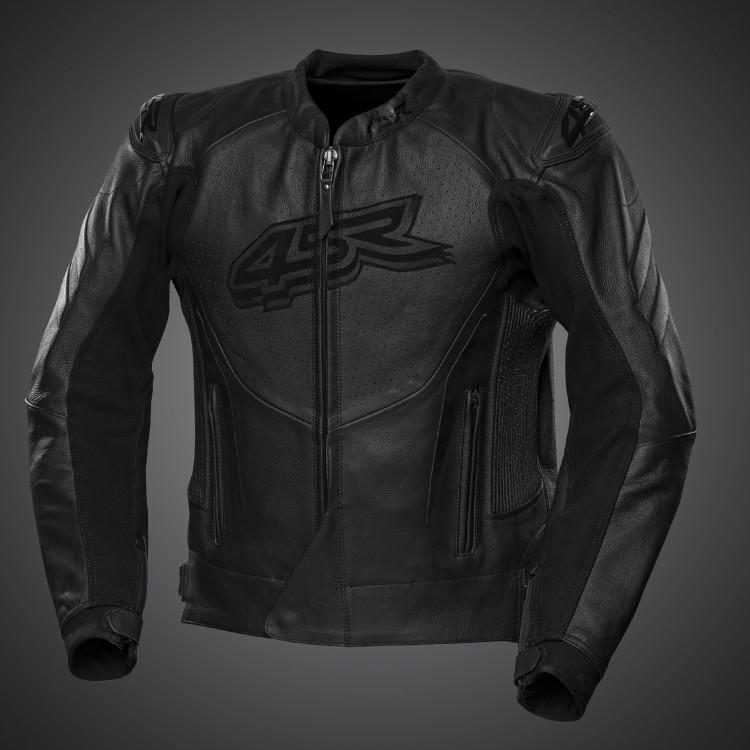 4SR Leder-Motorrad-Sportjacke Club Sport Black Series AR 1