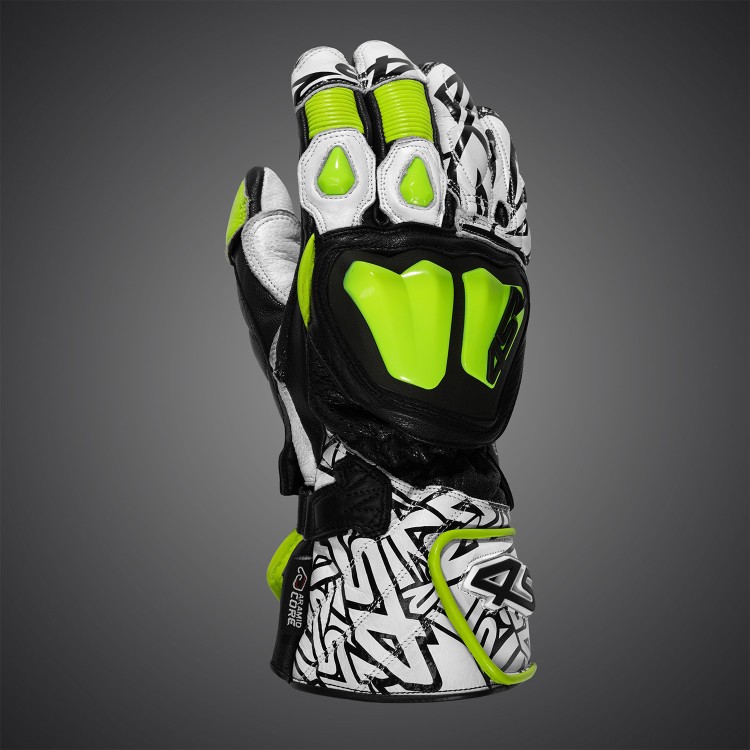 4SR Sport-Motorradhandschuhe RR Aramid Core White