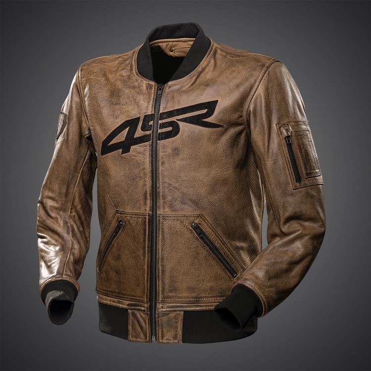 4SR Lederjacke Bomber Jacket Brown Patina