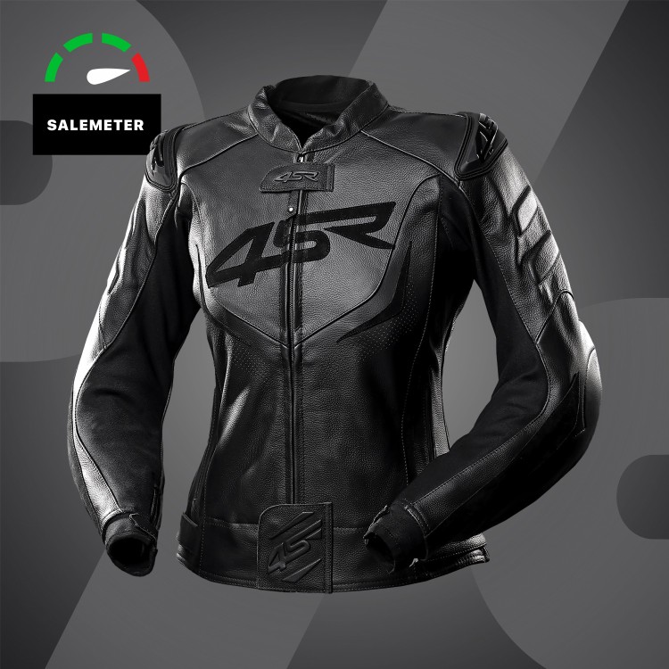 4SR Damen Sportliche Motorradlederjacke TT Replica Lady Black Series