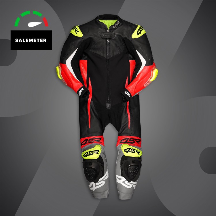 4SR Junior Lederkombi Racing Minimoto Red