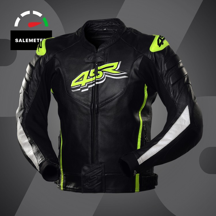 4SR Sportliche Motorrad Leder Jacke TT Replica Nitro