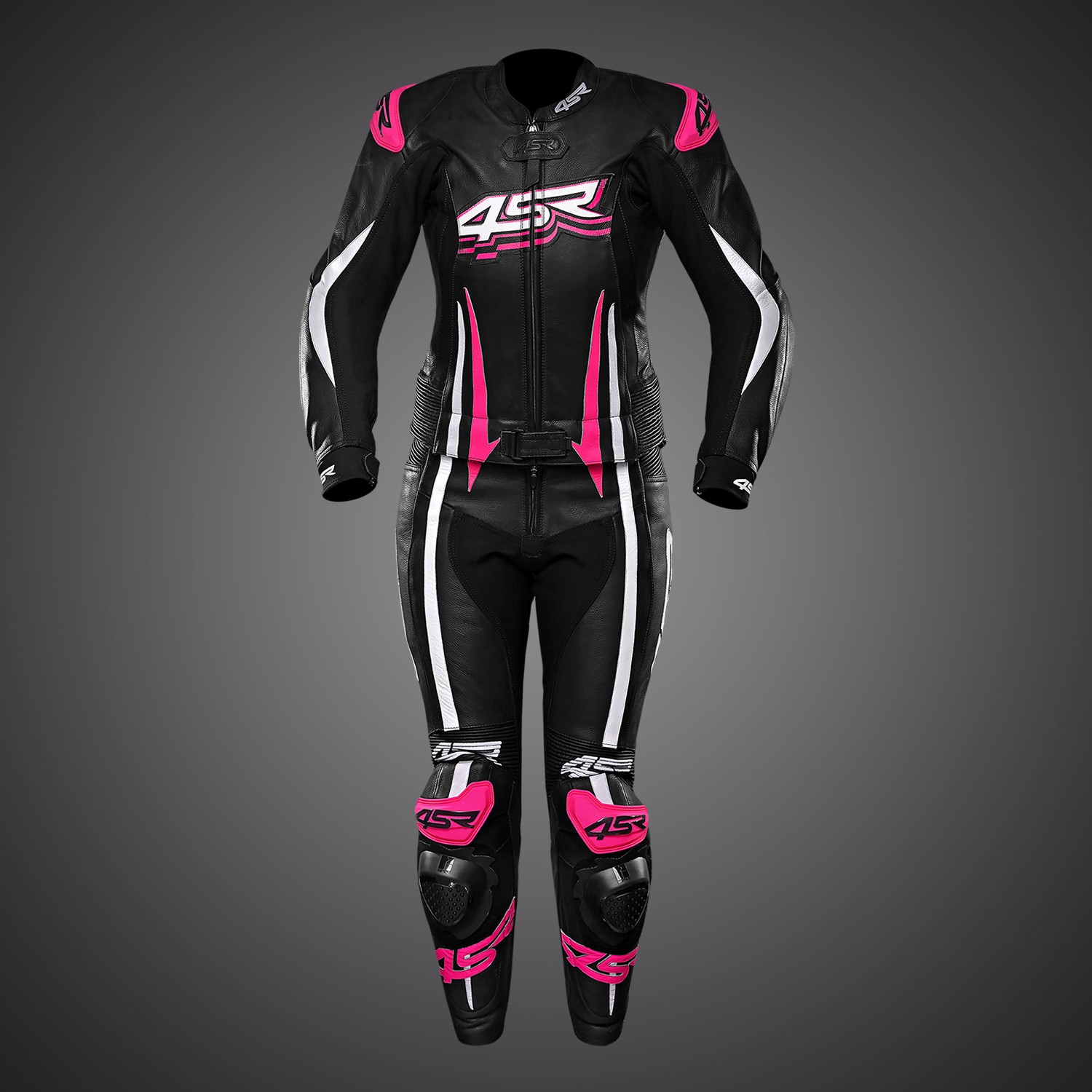 4SR Damen Motorrad Lederkombi Racing Lady Pink 2-Teiler