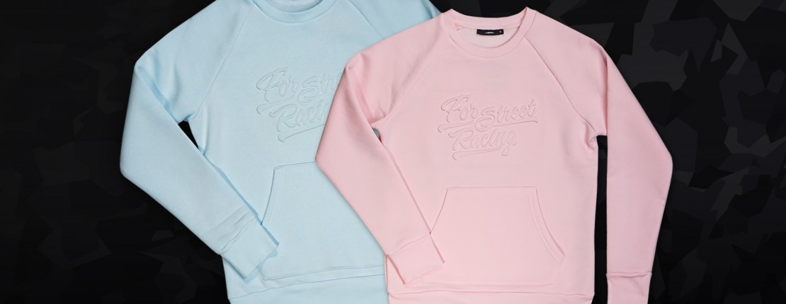 4SR damen Sweatshirt FSR Baby Pink und Baby Blau